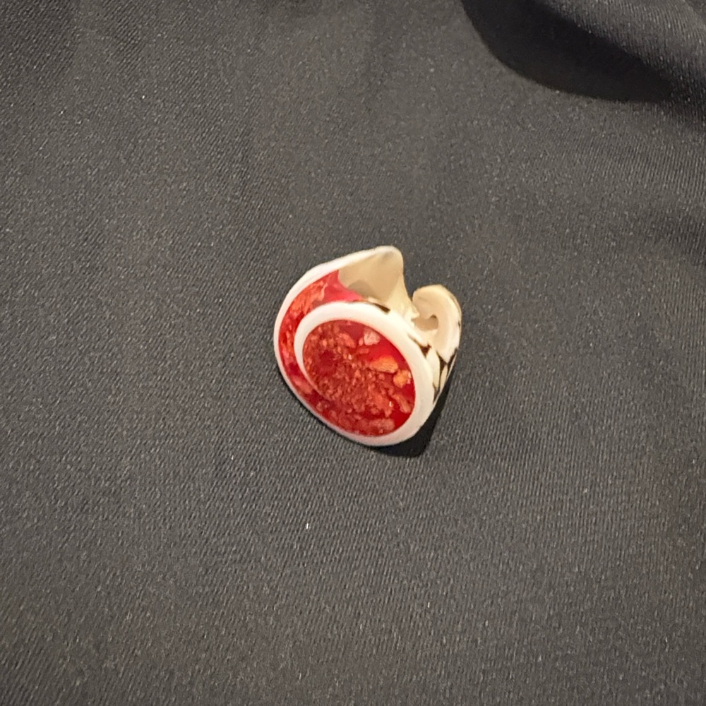 Spiny Oyster Shell Ring Handmade in Italy. - Picture 2 of 16